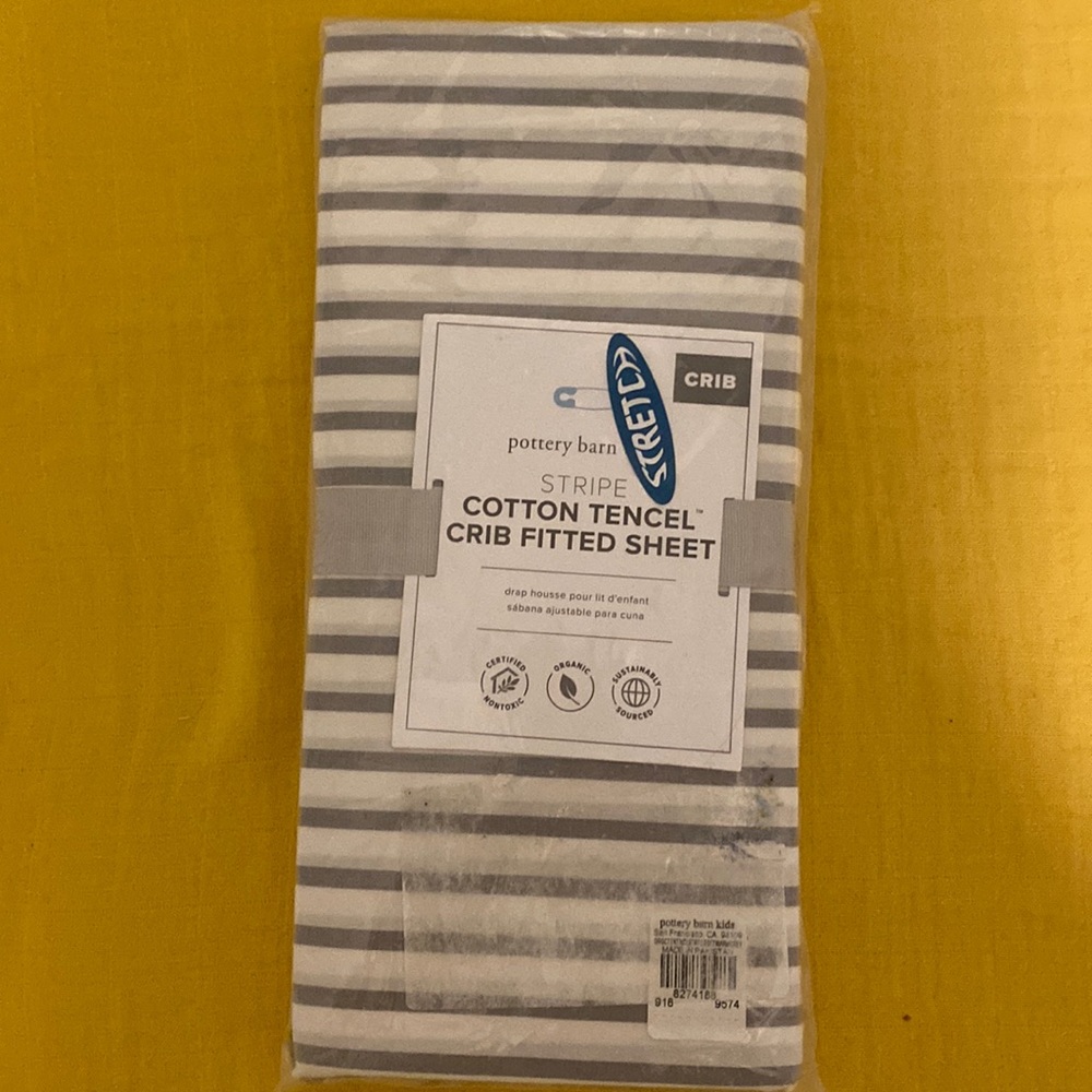 Pottery Barn Kids Striped Crib Sheets—NWT!